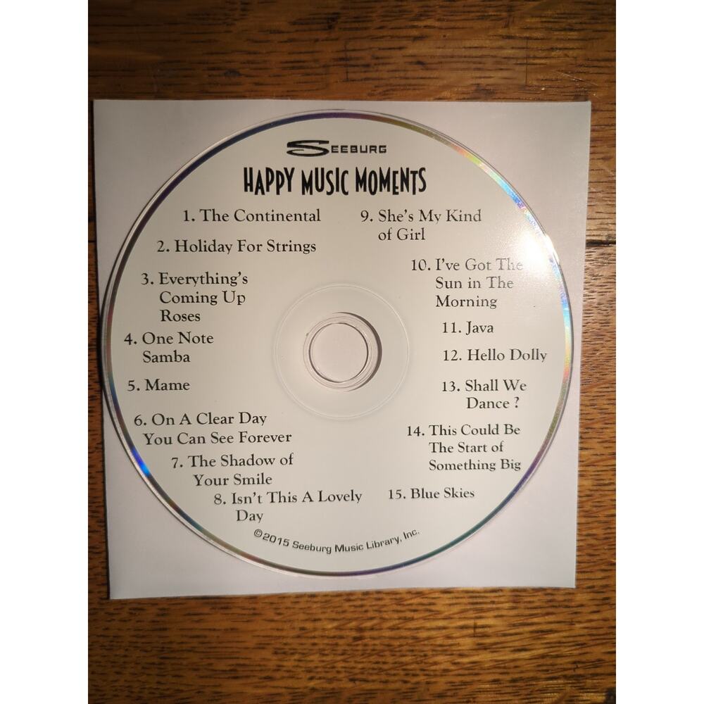 SEEBURG MUSIC LIBRARY HAPPY MUSIC MOMENTS CD Disc Only